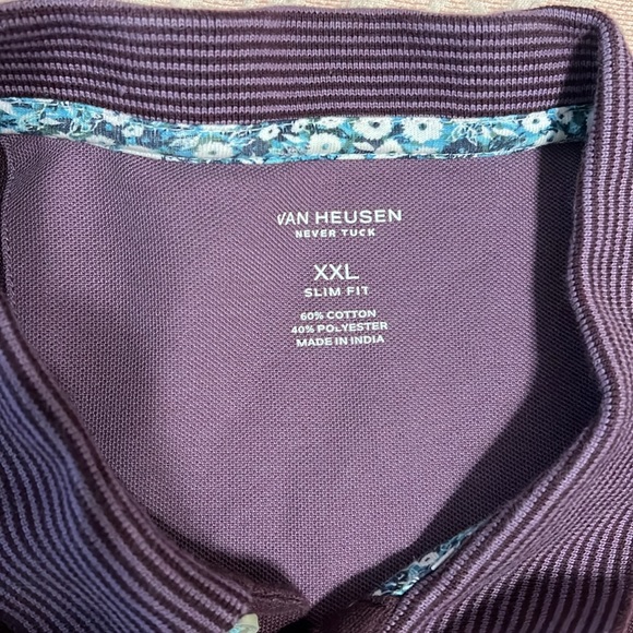Mens XXL Van Heusen Purple Polo - Picture 6 of 7